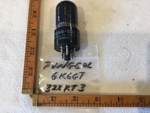 One Tung-Sol 6K6GT Black Glass Power Tube Untested Date Code 322KD3 - Picture 1 of 3