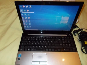 TOSHIBA LAPTOP CHROME BLACK CORE i5 2.5GHZ 1000GB HD 8GB RAM WINS 10 OFFICE BOX - Picture 1 of 7