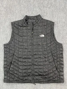 The North Face Thermoball Vest Mens 2XL Black Full ZIp Puffer Quilted - Picture 1 of 14