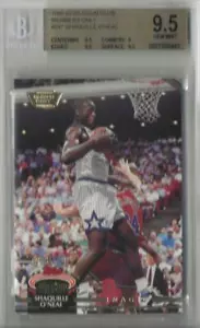 1992-93 Shaquille O'Neal Stadium Club solo soci RC... BGS 9,5 gemme ottime condizioni - Foto 1 di 1