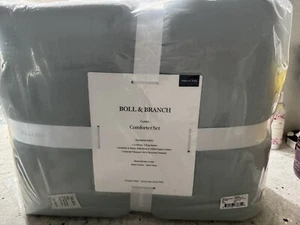 BOLL & BRANCH Signature Comforter 3pc Set -King/Cal King - Shore.  NEW W/Tags - Picture 1 of 9