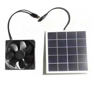 4W Solar Powered Fan Set for Camping and Outdoor Use Stay Cool Anywhere - Picture 1 of 11
