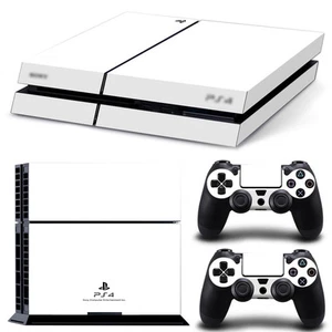 PS4 Playstation 4 Console Skin Decal Sticker White Classic + 2 Controller Skins - Picture 1 of 1