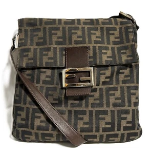 FENDI Zucca Mamma Baguette Shoulder Bag Canvas Leather Vintage - Picture 1 of 20
