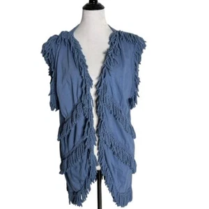 Cache Fransen vorne offen Cardigan Weste Damen Einheitsgröße Statement Piece Boho Hippie - Bild 1 von 14
