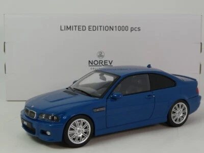 Norev BMW M3 E46 blue 2000 1/18 183001 - Immagine 1 di 4