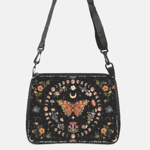New Celestial Butterfly Moon Small Crossbody Bag Adjustable Strap Zip 9.45" x 7" - Picture 1 of 5