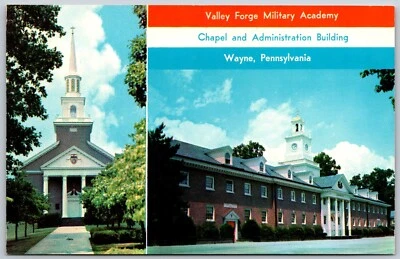 Wayne PA Valley Forge Military Academy Chapel & Administration Building Postcard - Image 1 of 2