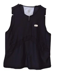 Louis Garneau Cycling 1/4 Zip Jersey Wind Tunnel Women's XL Tank Black White - Picture 1 of 9
