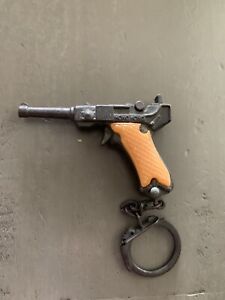Vintage Luger   Keychain Super Bang Die Cast Mighty Midget Mini Toy Cap Gun