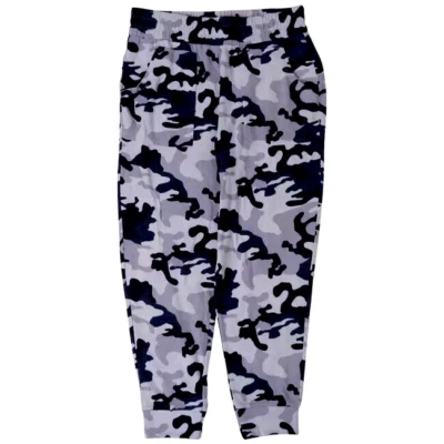 NEW Jessica Simpson M Women's Blue Gray Camo Jogger Pants Pull On - Image 1 of 4
