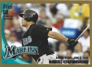 2010 Topps Update US-327 Mike Stanton Rookie Debut Card Gold Parallel - Picture 1 of 1