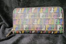 Fendi Coated Canvas Zip Around Wallet