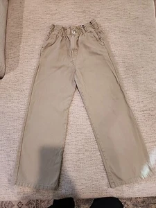 H&M Girls Tan Pants Size 10 Years Elastic Waist A-152 - Picture 1 of 6