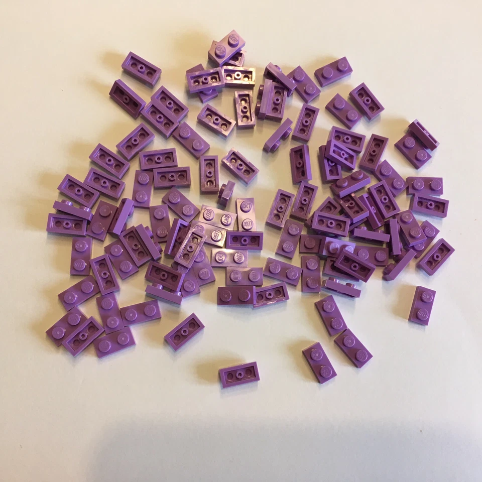 Lego 100 Platten 1 x 2 lavender - Bild 1 von 1