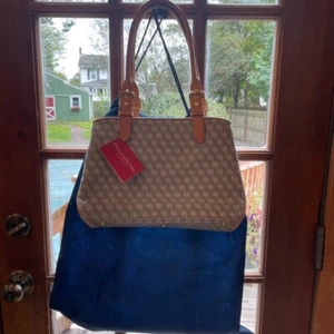 Borsa a mano DOONEY & BOURKE nuova vintage denim borsa firmata blu e con accessori - Foto 1 di 10