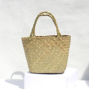 Gewebt Stroh gewebte Tasche Große Kapazität Rattan Handtasche Frauen - Picture 1 of 10