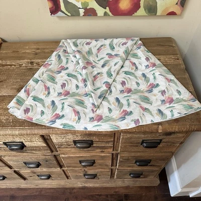 VTG 90’s Croscill Sedona? Table Cloth 70” Round Pink Green Abstract Splashes - Image 1 of 4