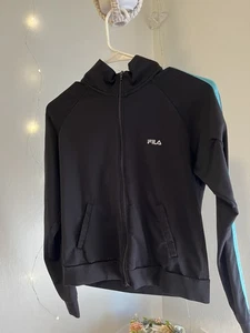 Fila Terrinda Women's Track Jacket Size M Full Zip With White and Blue Stripes - Picture 1 of 2