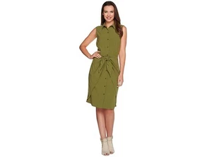 Vestido camisero sin mangas C. Wonder con corbata delantera S8729 - Imagen 1 de 7