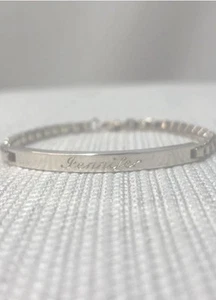 Tiffany & Co Venetian Link ID Sterling Silver 925 Bracelet With Monogram Sz 7.5 - Picture 1 of 11