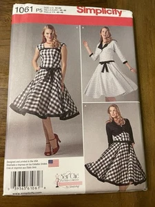 Simplicity Pattern 1061 Ms SEW CHIC 1950s RetroStyle Dress & Bolero Jacket 12-20 - Picture 1 of 2