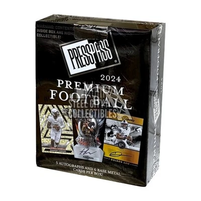 Caja de pasatiempos de fútbol premium Leaf Press Pass 2024 Foto 1 de 2