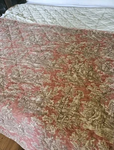 Vintage Waverly daybed cover bedspread toile de Jouy Central France fabr - Picture 1 of 9