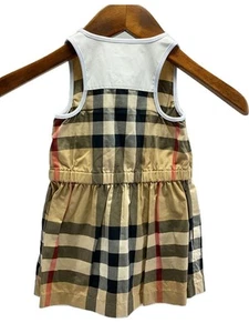BURBERRY Kids Dress 86cm Cotton Multi Color Check Used - Imagen 1 de 5