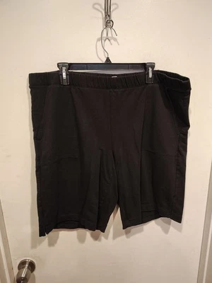 Pantalones Cortos J. Jill Para Mujer Negros Tejidos Parche Bolsillo Pull-On Talla 2X Informales Viaje Vacaciones Foto 1 de 4