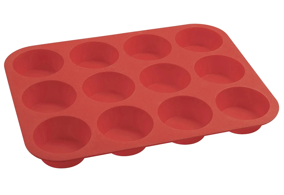 Dr. Oetker Muffinform Silikon 12er Rot Antihaft 32,5x24,5x3cm - Bild 1 von 1