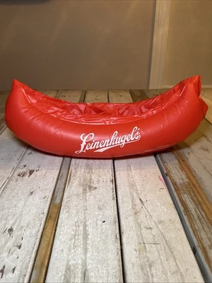 Piscina inflável canoa flutuante-Leinenkugel comporta 2 latas de sua bebida favorita - Imagem 1 de 4