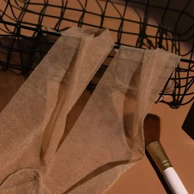 1 par de medias brillantes para mujer transparentes seda brillo pantimedias medias ajustadas para muslos Foto 1 de 4