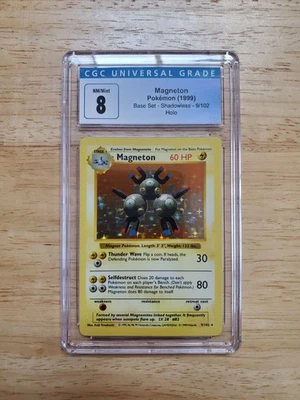 Pokemon CGC 8 NM/MINT 1999 Magneton Shadowless Base Set Holo Card - Image 1 of 2