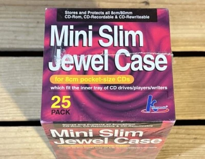 KHypermedia Slim Jewel Cases for 8-cm Mini CDs (25-Pack) Vintage New - Image 1 of 4
