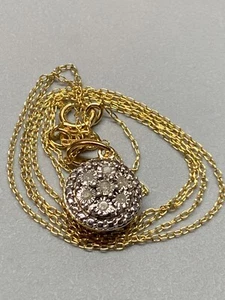 Precioso Collar Colgante de Oro sobre Plata 925 y Diamantes Find - Imagen 1 de 5