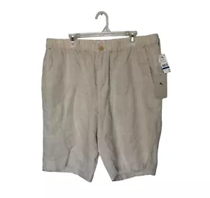 Tommy Bahama Shorts Mens XLT Tan Khaki Linen The Good Life Stretch Waist Beach - Picture 1 of 11