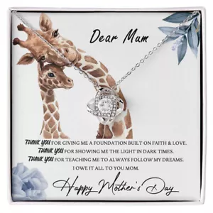 To My Mum / Mothers Day Gift / Love Knot Necklace - Foto 1 di 14