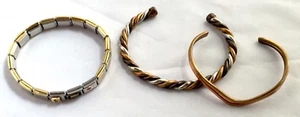 VINTAGE / MODERN ? - LOT OF 3 BRACELETS - NUBERRY,  COPPER? - Picture 1 of 4