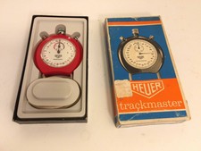 Tag Heuer Trackmaster Vintage Red Stopwatch With Original Box Mde In Switzerland