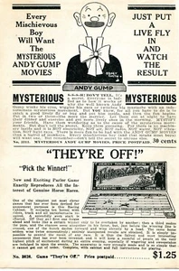 1926 Kleingedruckte Anzeige Andy Gump Filme Spielzeug Sidney Smith & sie sind vom Pferderennen - Bild 1 von 2