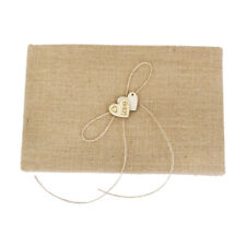  Burlap Heart Guestbook Wedding Party Accessories Signature Bride Western Style