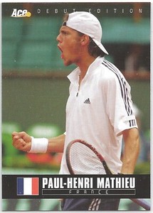2005 Ace Authentic Debut Edition - Paul-Henry Mathieu Tennis Card #50