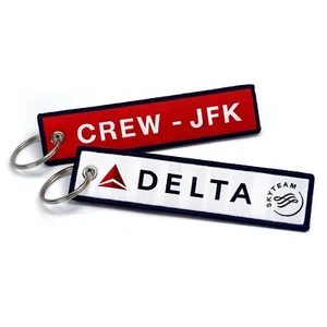 Delta Airlines Crew Jfk Gewebt Schlüsselanhänger - Picture 1 of 1