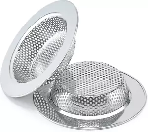 2 Pcs Sink Strainer for Most Kitchen Sink Drain Basket, Upgraded Double-Layer Sa - Picture 1 of 12