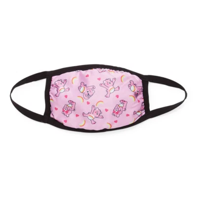 Kids Youth Care Bears Unisex Face Mask Boys Girls Pink Washable Reusable New - Image 1 of 2