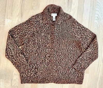 Cárdigan suéter de lana mohair para mujer talla XL tejido Rena Rowan vintage pescador Foto 1 de 4