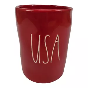 Rae Dunn Kerze USA rot Keramik Glas 11,4 oz Sommersonne NEU - Bild 1 von 7