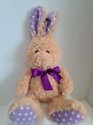 Best Made Toys BUNNY Brown Fur 16in Plush Purple/White Dots Foot Ear Pads 2016