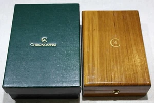 Chronoswiss Vintage complete wooden watch box inner velvet and satin green - Picture 1 of 12
